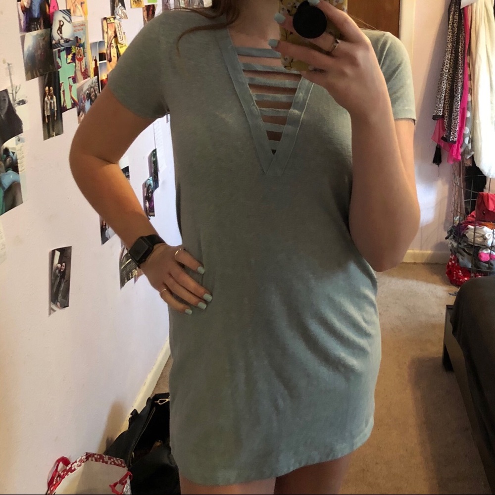Blue mini dress